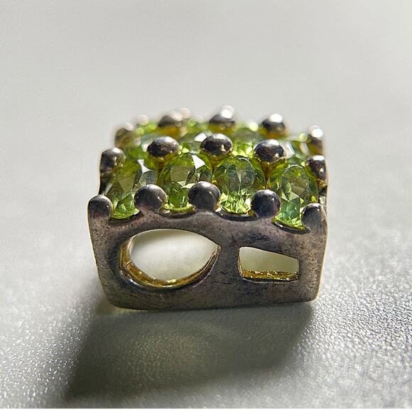 Gold Plated 180 Peridot Slider Pendant - Picture 6 of 12